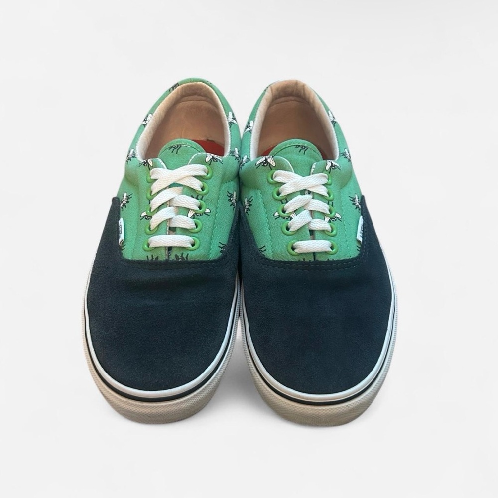 Vans x Supreme Two-Tone Green and Navy Authentic Sneakers Sz 8.5